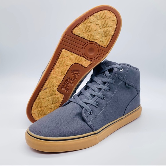 FILA Men’s Mid Gray Canvas Sneakers - Picture 8 of 11
